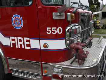 Firefighters battle blaze at commercial building in west Edmonton