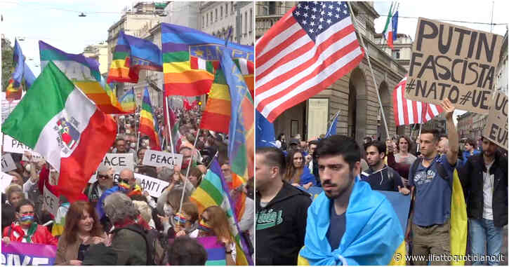 25 aprile, il videoracconto da Milano. Pagliarulo: “No a divisioni”. Profuga ucraina dal palco: “Noi partigiani”. Anche bandiere Nato e contestazioni