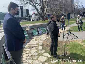 Ontario Green's Mike Schreiner joins candidates in Kingston - Belleville Intelligencer