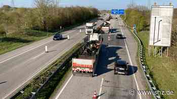 Rendsburg/Bredenbek: Bauarbeiten auf A210: In Richtung Kiel ist die Autobahn gesperrt | shz.de - shz.de