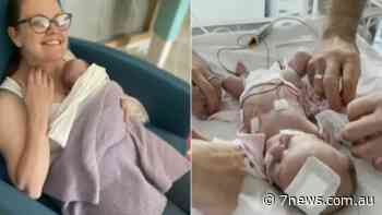 Melbourne couple evacuate surrogate baby girl Alba to London after desperate dash to Ukraine - 7NEWS