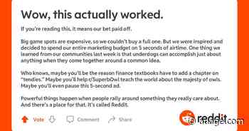 Reddit's powerful 5-second punch won Big Game attention