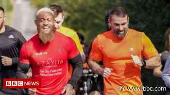 Ashley Cain completes ultra marathon in memory of daughter Azaylia - BBC