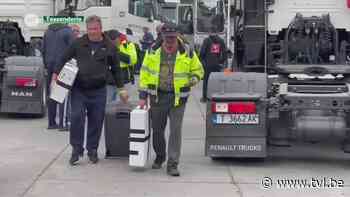 32 Bulgaarse en Turkse vrachtwagenchauffeurs stranden in Tessenderlo na sociale inspectie - TV Limburg