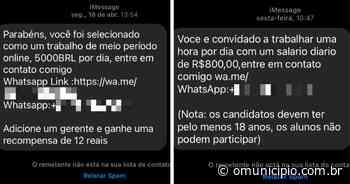 Golpe da oferta de emprego via SMS preocupa moradores de Brusque; entenda - O Município