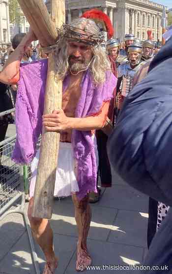 A New Jerusalem: The Passion in Trafalgar Square by Luca Irvine, Darrick Wood School.