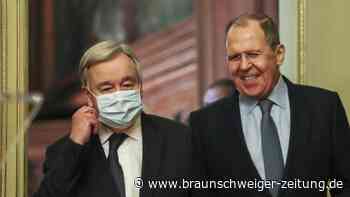 Treffen mit UN-Chef: Lawrow warnt vor Waffenlieferungen