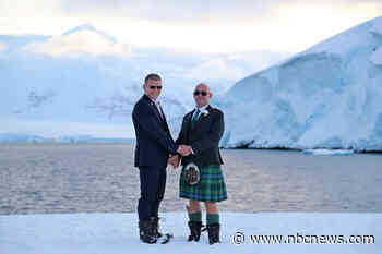 British same-sex couple tie the knot in historic Antarctica wedding