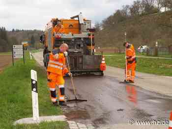 Dünnschichtbelag: Verkehrsbehinderungen in Steinheim wegen Straßenausbesserung - Heidenheimer Zeitung
