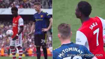 Bukayo Saka Had No Interest In Scott McTominay's Mind Games Ahead Of His Penalty For Arsenal - SPORTbible