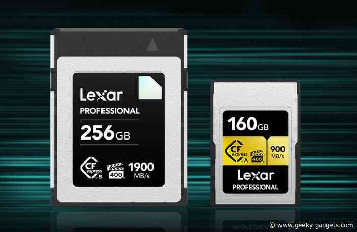 Lexar CFExpress Type B Card sets new records : read 1900 MB/s write 1700 MB/s