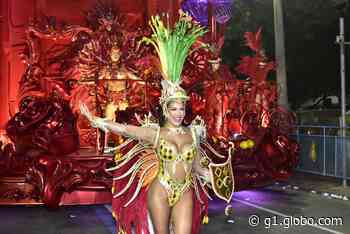 Lorena Improta antecipa comemoração de aniversário de Léo Santana para desfilar na Sapucaí: 'Vim trabalhar' - Globo