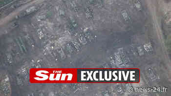 La véritable échelle du "cimetière de chars" de Poutine révélée après que des drones ont trouvé - News 24