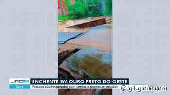 Mulher morre após ser arrastada durante enchente em Ouro Preto do Oeste, RO - Globo