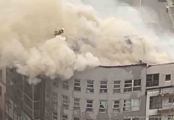 Blaze at Deptford flats rages all day