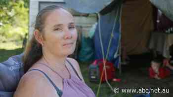 Kate is living in a tent across from a landslip so she can get her children to medical appointments