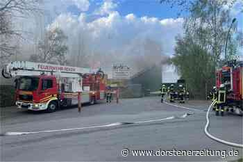 Großeinsatz der Feuerwehr: Feuer auf Betriebsgelände in Bahnhof Reken - Dorstener Zeitung