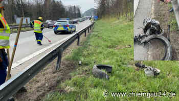 Traunstein: Mann (46) baut mehrere Unfälle, bis er mit rauchendem Reifen stehen bleibt - chiemgau24.de