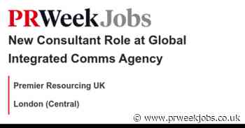 Premier Resourcing UK: New Consultant Role at Global Integrated Comms Agency