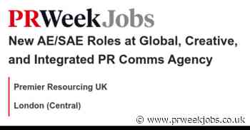 Premier Resourcing UK: New AE/SAE Roles at Global, Creative, and Integrated PR Comms Agency