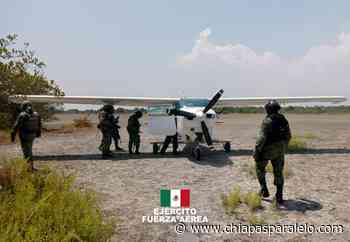 Tras persecución aérea, aseguran avioneta cargada de cocaína en Pijijiapan - Chiapasparalelo