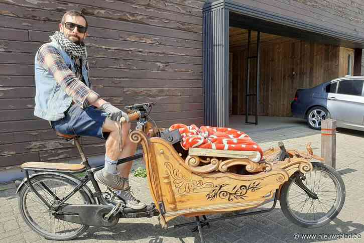 Zelfgebouwde eclectische bakfiets van Erwin heeft al 10.000 kilometers op de teller