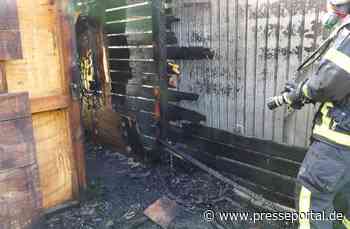 FW-DO: Feuer in Nette / Brennende Gartenlaube neben Wohnhaus