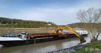 Unkel: Rhein-Uferböschung wird mit Steinen befestigt - General-Anzeiger Bonn