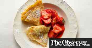 Nigel Slater’s recipe for lemon pancakes with strawberry sauce - The Guardian