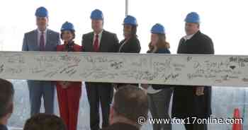 PHOTOS: GRR kicks off Concourse A expansion with beam raising - FOX 17 West Michigan News