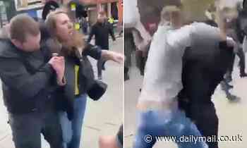 League One: Shocking brawl between rival football fans after Bolton Wanderers v Wigan Athletic game - Daily Mail