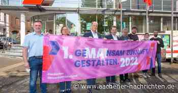 Maikundgebung in Aachen: Wieder rote Fahnen nach der Pandemie