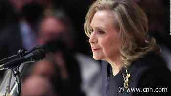 Hillary Clinton's tribute draws applause at Madeleine Albright's funeral