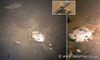 Ingenuity helicopter spots wreckage of Perseverance rover's landing equipment