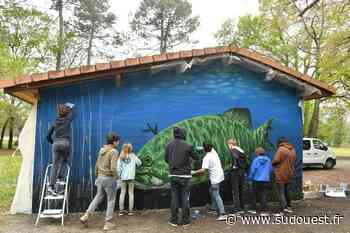 Cestas : le street artist A-MO et les jeunes comme des poissons dans l’eau à Monsalut - Sud Ouest
