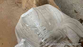 Exclusive Photos: Saint John Neumann Statue At Cathedral Basilica Of Saints Peter And Paul Desecrated - CBS Philly