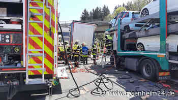 Nach schwerem Lkw-Unfall auf der A8 bei Wasserwiesen: Vollsperrung Richtung Salzburg