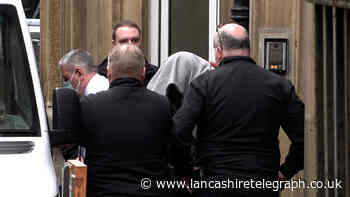 Katie Kenyon: Andrew Burfield covered in blankets as he leaves court