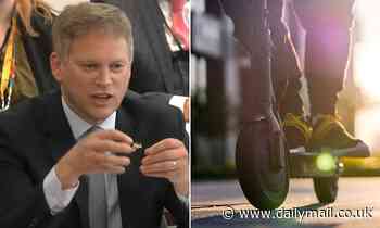 Private e-scooters will be legalised for use on British roads, Transport Secretary suggests - Daily Mail