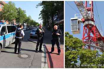 Müllsammler besetzt Kran an der Hammer Straße weiter