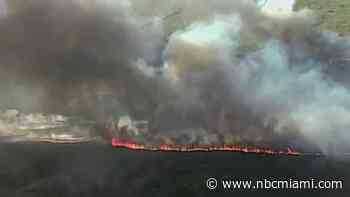 Brush Fire Burns Along 18 Mile Stretch of Overseas Highway