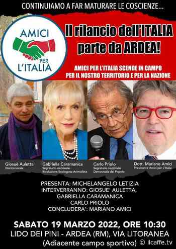 Ardea, via al convegno “Il rilancio dell'Italia parte da Ardea” - Il Caffè.tv