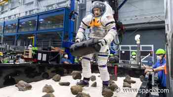 Obstacle course tests NASA astronauts' mission readiness after moon or Mars landing