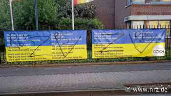 Goch: Ukraine-Solidaritätsbanner der Stadtwerke beschmiert - NRZ News