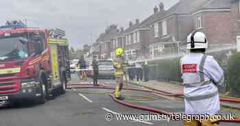 Fire crews battle caravan blaze in Colin Avenue, Grimsby - live updates - Grimsby Live