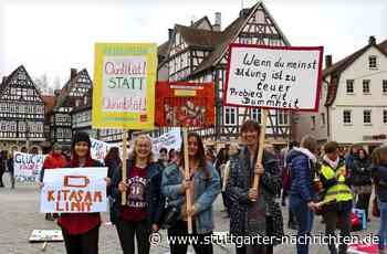 Kita-Streik im Rems-Murr-Kreis: Protest für mehr Personal und Geld - Stuttgarter Nachrichten