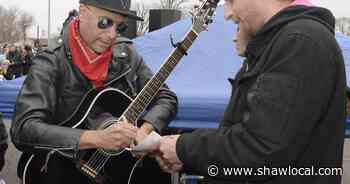 Tom Morello, Gov. Pritzker make appearances in Marseilles for Steve Sutton dedication - Shaw Local News Network