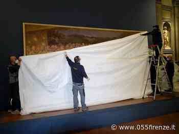 'Il Quarto Stato' è a Firenze, nella notte l'arrivo dell'opera a Palazzo Vecchio - 055firenze