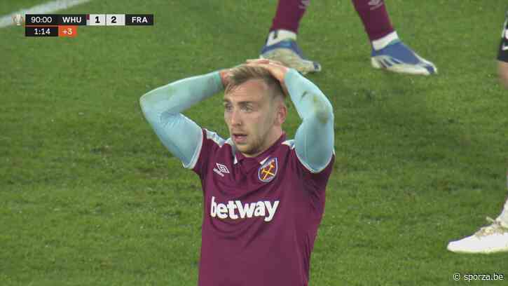 Dé actie van de avond! Sublieme omhaal van Bowen (West Ham) spat uiteen op de lat - sporza.be