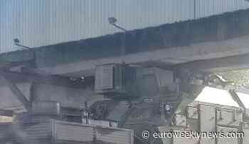 LOOK: Images reportedly show Russian air defence systems in Voronezh City damaged during transportation - Euro Weekly News